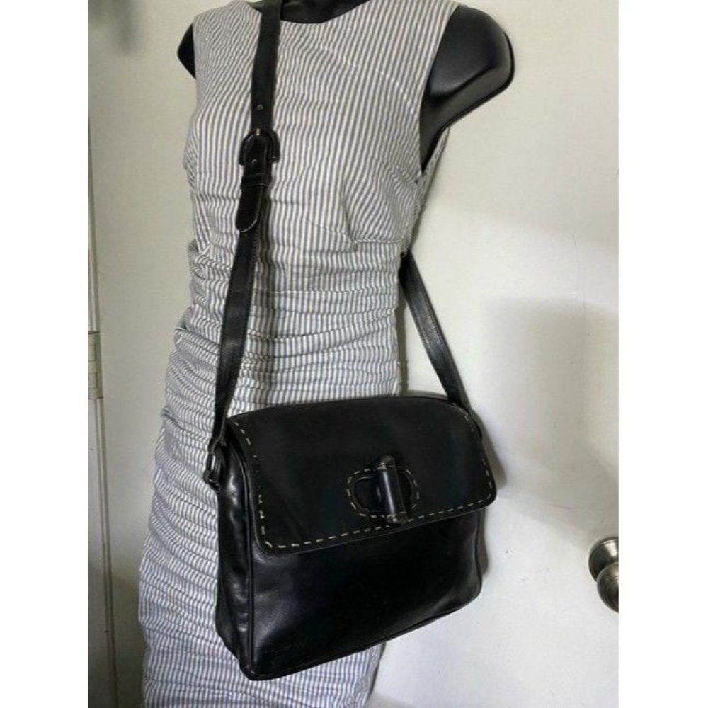 prada vintage black leather cross body bag - Picture 9 of 12